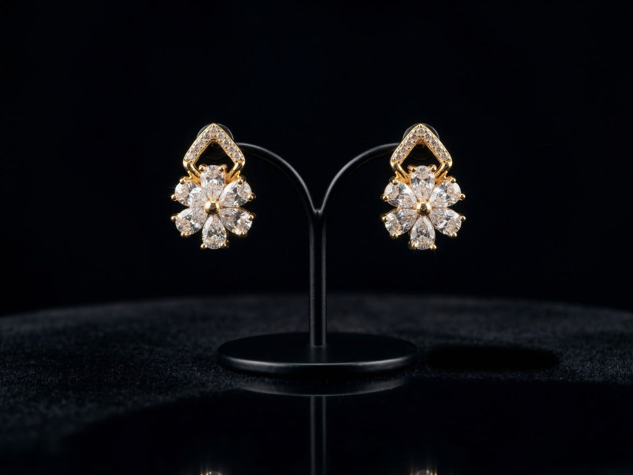 Radiant Bloom Crystal Earrings