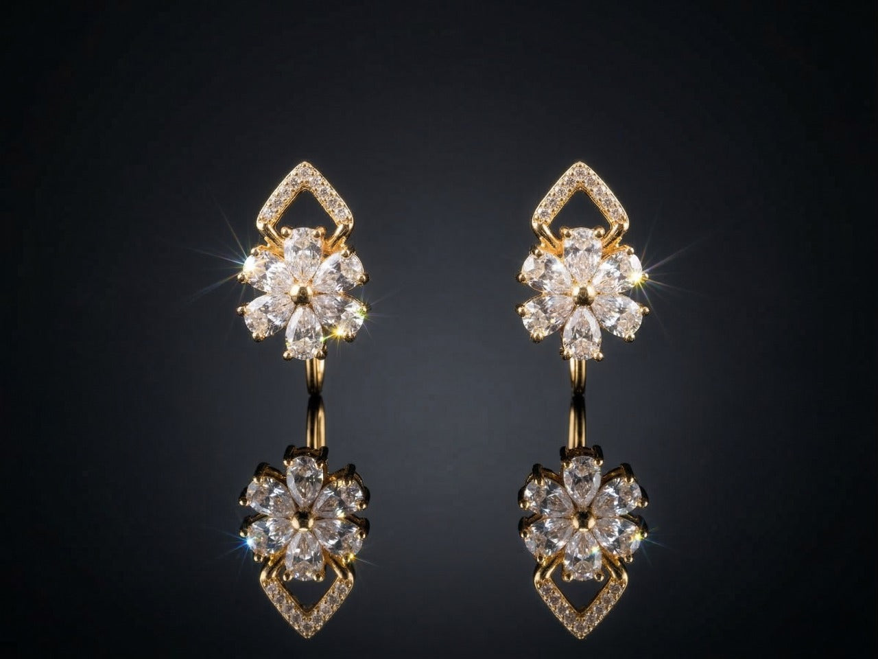Radiant Bloom Crystal Earrings