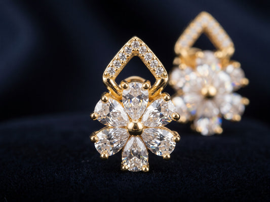 Radiant Bloom Crystal Earrings