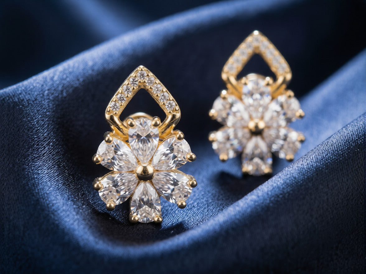 Radiant Bloom Crystal Earrings